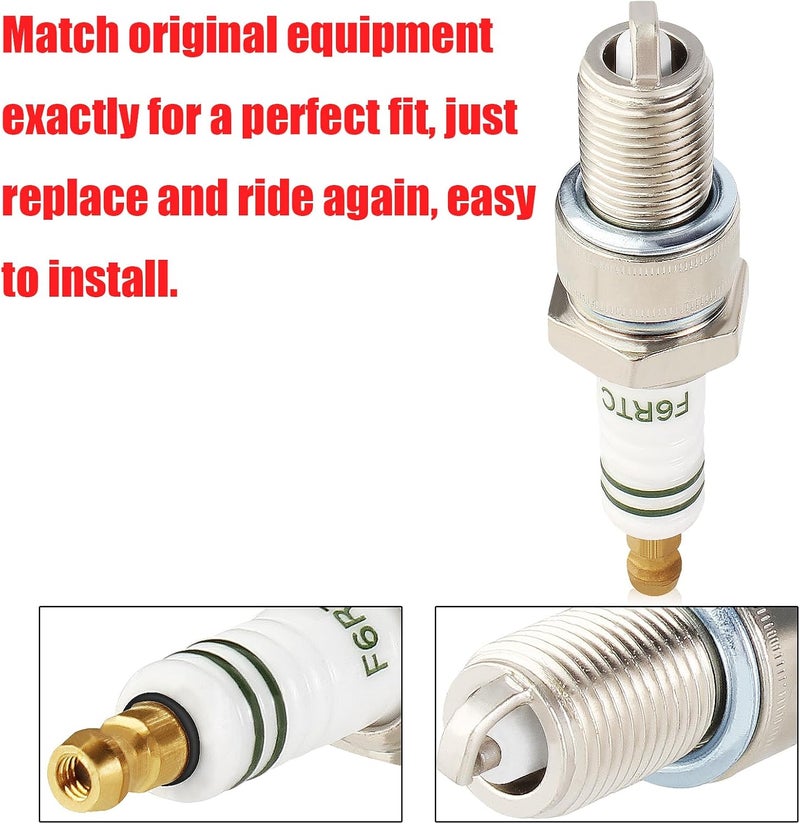 SOAJEE Spark Plug F6RTC 131-039 Compatible with NGK BPR6ES 7131 BPR6EY BP6ES AC Delco R42XLS R43XLS 41-601 CR42CXLS CR43CXLS R42CXLS R43CXLS Autolite 3203 3204 4263 63 64 Ariens 20001246 OCC-751-10292 - Image 5